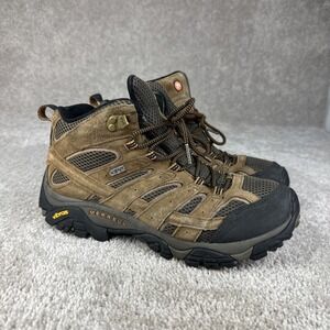 Merrell Boots Moab 3 Mens 11.5 Earth Mid Waterproof Outdoor Hiking Trail Lace Up